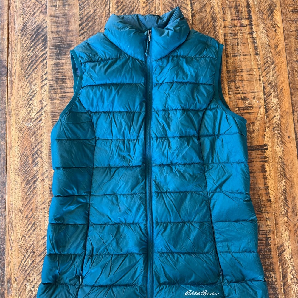Eddie Bauer Turquoise Insulated Quilted Synthetic Vest